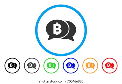 Bitcoin Chat Flat Vector Illustration Application Stock Vector (Royalty ...
