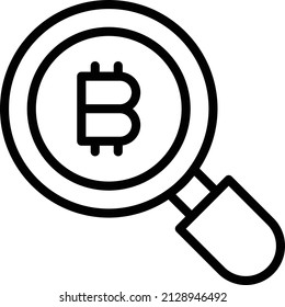 Bitcoin Check Icon. Cryptocurrency Sign and Symbol. Payment icon, Cryptography vector icon.