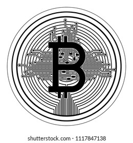 bitcoin with circuit lines commerce technology