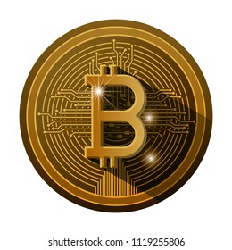 bitcoin with circuit lines commerce technology