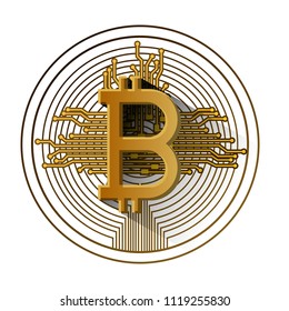 bitcoin with circuit lines commerce technology