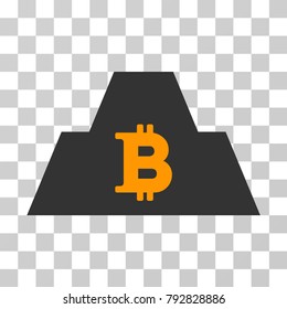 Bitcoin Citadel vector icon. Illustration style is flat iconic symbol on a chess transparent background.
