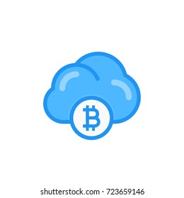 bitcoin cloud mining icon