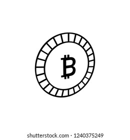 bitcoin, coin, crypto icon. Element of crypto currency icon for mobile concept and web apps. Outline bitcoin, coin, crypto icon can be used for web and mobile