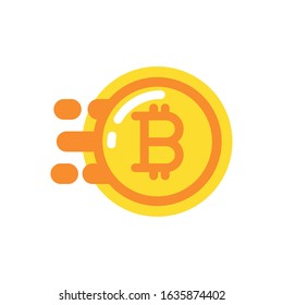 Bitcoin coin design of Cryptocurrency money currency exchange financial bank web internet market electronic finance and net theme Vector illustration