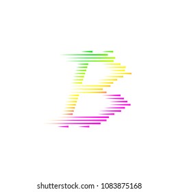 Bitcoin coin with fast speed motion lines