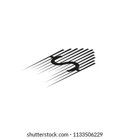 Bitcoin coin with fast speed motion lines and isometric