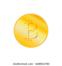 bitcoin coin icon. crypto vector stock simple isolated on white background illustration eps10