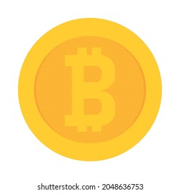 bitcoin coin icon on white background