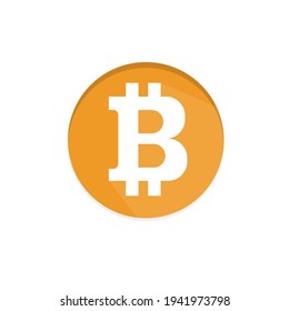 Moneda de bitcoin aislada en segundo plano. Diseño artístico moneda digital, criptodivisa. Dinero electrónico en el mercado de valores. Blockchain, ico, elemento de la banca neta de fintech