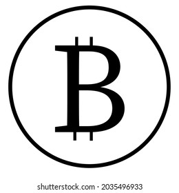 bitcoin coin isolated on background. Art design digital currency, cryptocurrency. Stock market electronic money. Blockchain, ico, fintech net banking element. Currency sign - money symbol.