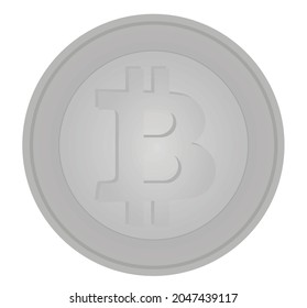 Bitcoin coin isolated. vector illustration