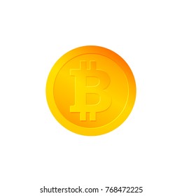 bitcoin coin on white background