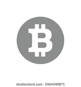 Bitcoin icono de Vector de moneda. Símbolo de criptomoneda simple.