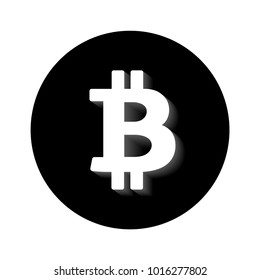 bitcoin coin vector with white background