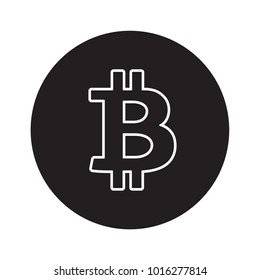 bitcoin coin vector with white background