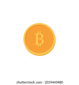Bitcoin-Münze. Virtuelles Geld. Vektorgrafik