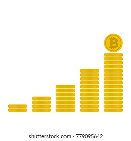 Bitcoin coins icon