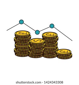 bitcoin coins isolated icon vector illustration design