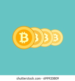 patrón de monedas de bitcoin. Ilustración del vector