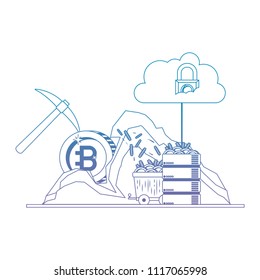 bitcoin commerce technology set icons