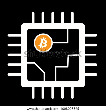 bitcoin computer CIP concept icon vector design Stock photo © 