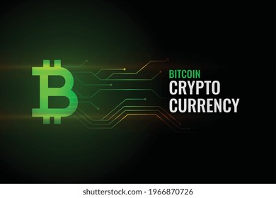 bitcoin concept background with circuit lines