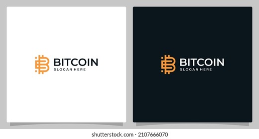 Bitcoin concept. Cryptocurrency logo sign. Digital money. Block chain, finance symbol. Flat style vector illustration