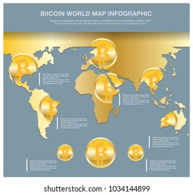 BitCoin concept infographic design vector eps 10