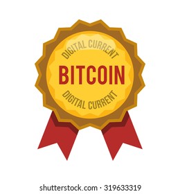 Bitcoin concept and technology icons design, vector illustration 10 eps graphic.