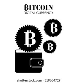 Bitcoin concept and technology icons design, vector illustration 10 eps graphic.
