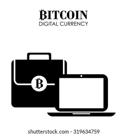 Bitcoin concept and technology icons design, vector illustration 10 eps graphic.