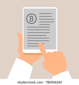 Bitcoin concept and technology icons design, vector illustration