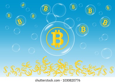 Bitcoin concept. Vector illustration.