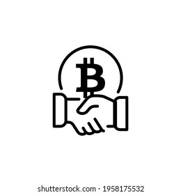 Bitcoin Contract icon in vector. Logotype