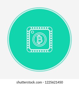 Bitcoin cpu vector icon sign symbol