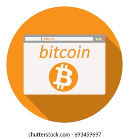 Bitcoin Cripto currency blockchain on web window