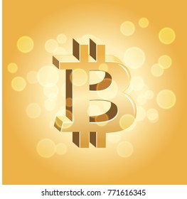 Bitcoin Crypto Currency Bokeh Bubbles Background 