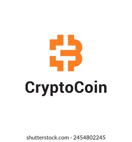 Bitcoin Crypto Currency Coin Token BTC Logo  Vector Abstract Illustration Icon Design Template Element 