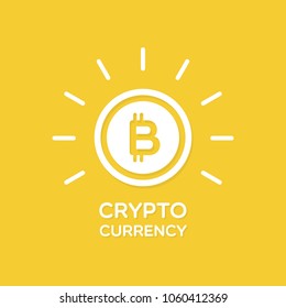 Bitcoin. Crypto currency concept. Digital currency. Vector illustration, flat design