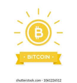 Bitcoin. Crypto currency concept. Digital currency. Vector illustration, flat design