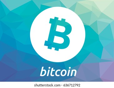 Bitcoin crypto currency flat logo. Bitcoin sticker for web or print.