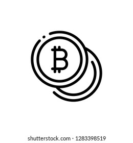 Bitcoin and crypto currency icon. Single high quality bitcoin and crypto currency related icon. Isolated bitcoin and crypto currency symbols in white background. Graphic icons element