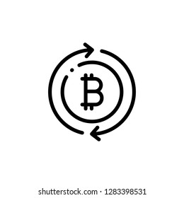 Bitcoin and crypto currency icon. Single high quality bitcoin and crypto currency related icon. Isolated bitcoin and crypto currency symbols in white background. Graphic icons element