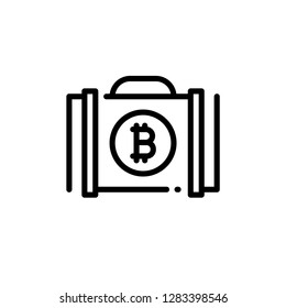 Bitcoin and crypto currency icon. Single high quality bitcoin and crypto currency related icon. Isolated bitcoin and crypto currency symbols in white background. Graphic icons element