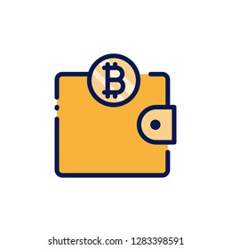 Bitcoin and crypto currency icon. Single high quality bitcoin and crypto currency related icon. Isolated bitcoin and crypto currency symbols in white background. Graphic icons element