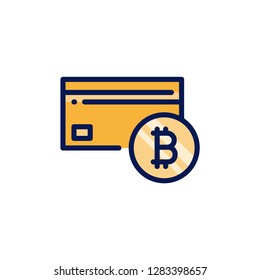 Bitcoin and crypto currency icon. Single high quality bitcoin and crypto currency related icon. Isolated bitcoin and crypto currency symbols in white background. Graphic icons element