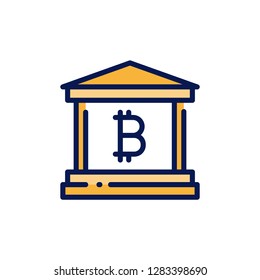 Bitcoin and crypto currency icon. Single high quality bitcoin and crypto currency related icon. Isolated bitcoin and crypto currency symbols in white background. Graphic icons element