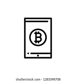 Bitcoin and crypto currency icon. Single high quality bitcoin and crypto currency related icon. Isolated bitcoin and crypto currency symbols in white background. Graphic icons element