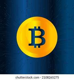 Bitcoin crypto currency in isometric 3d design. Cryptocurrency exchange vector illustration 2